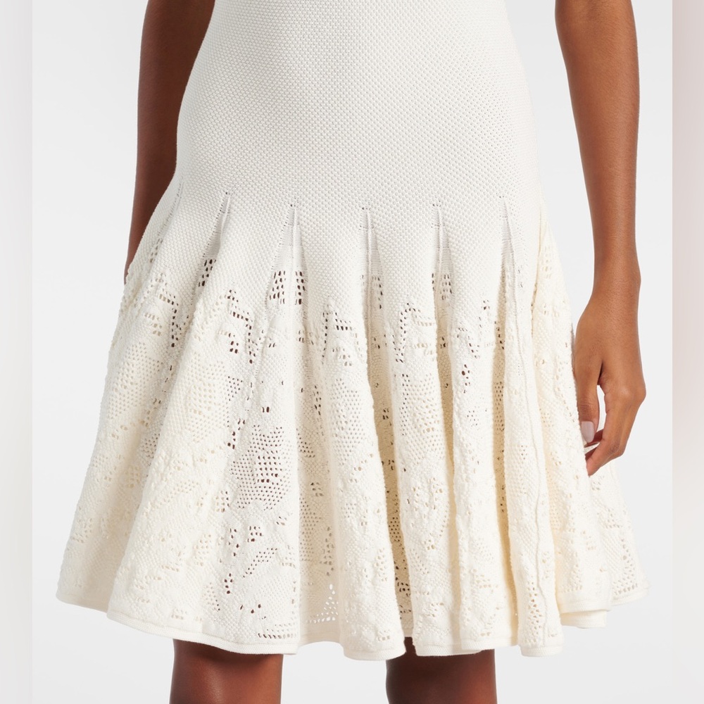 ALAIA Skater cotton lace mini dress - Picture 3 of 11